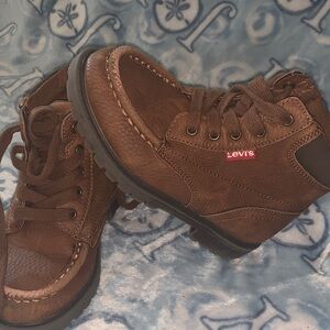 Levi's Dark Brown Leather Ankle Boots